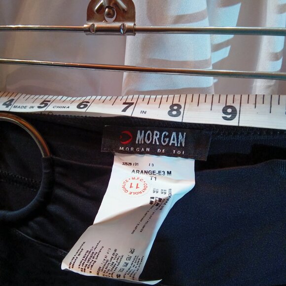 Morgan stretchy pants with silver on waist band Small see measurements - Picture 3 of 4